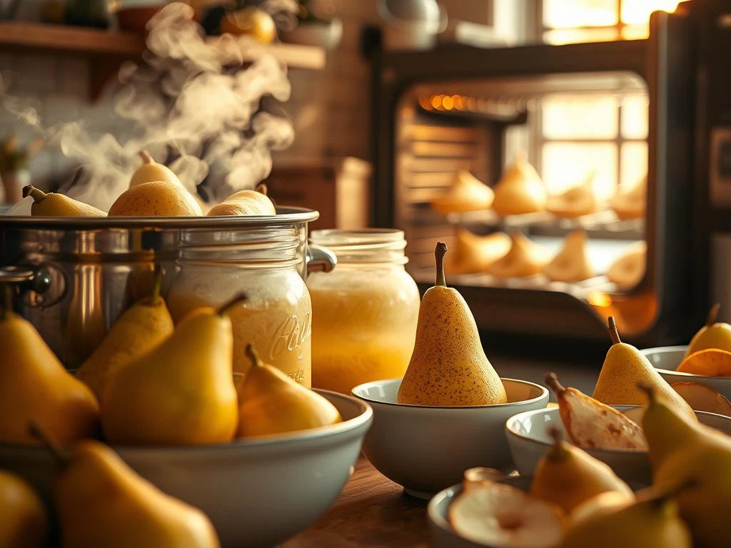 Birnen einkochen im Wasserbad und Backofen Birnen einkochen im Wasserbad und Backofen