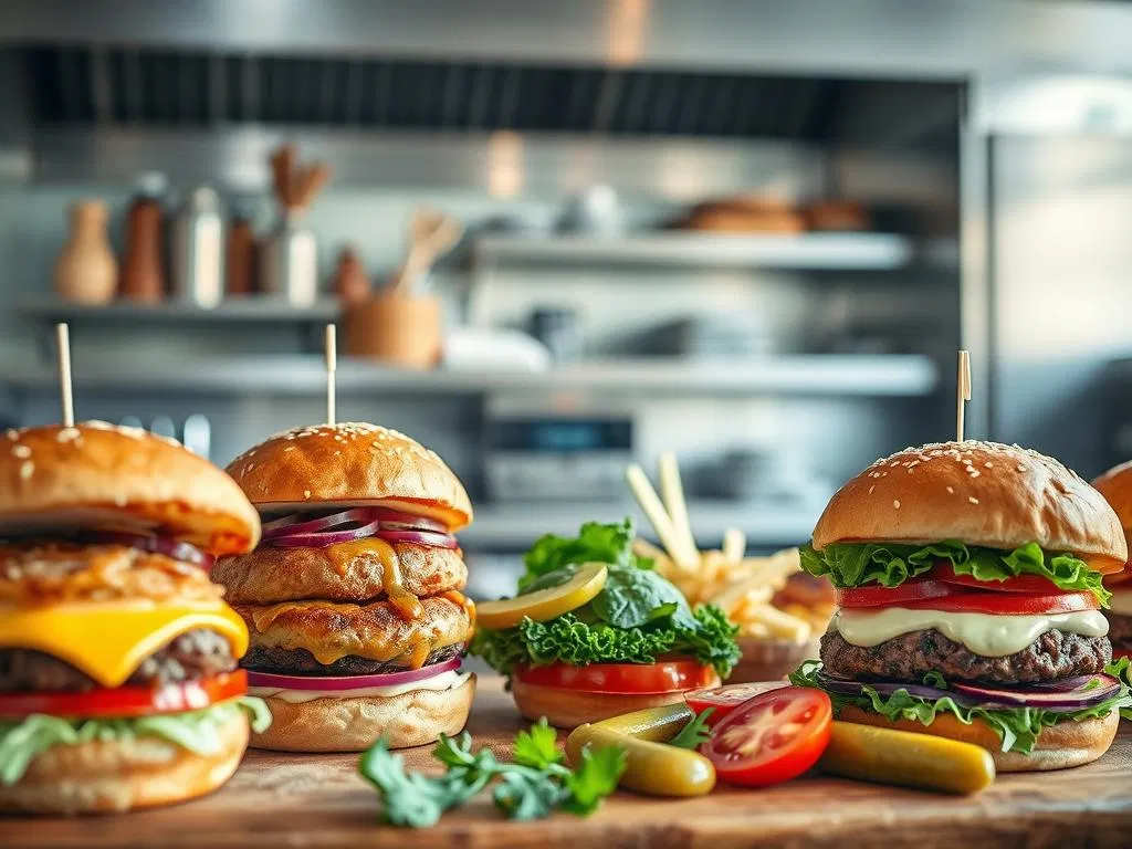 Kreative Burger Variationen