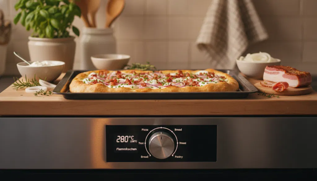 Backofen Einstellungen für Flammkuchen
