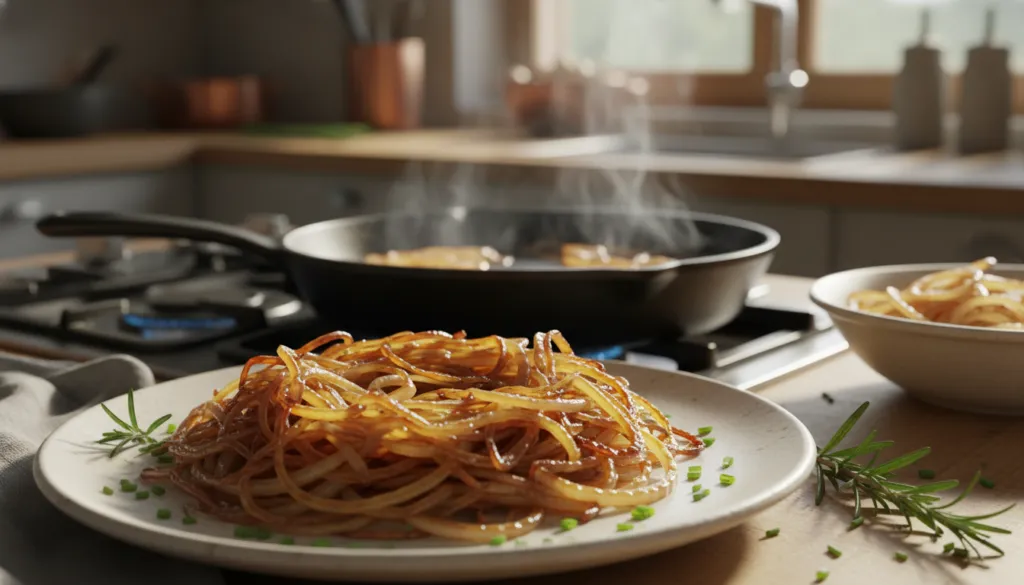 Röstzwiebeln Zubereitung Röstzwiebeln Zubereitung