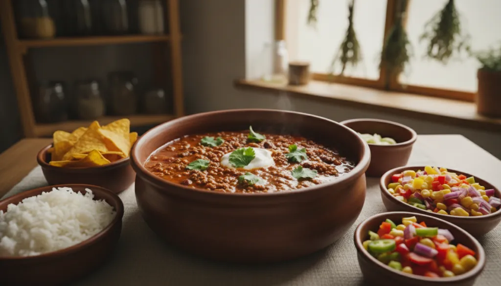 Serviervorschläge Beilagen Chili con Carne