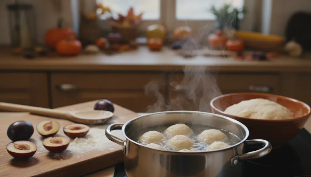 Knödel kochen Garprozess