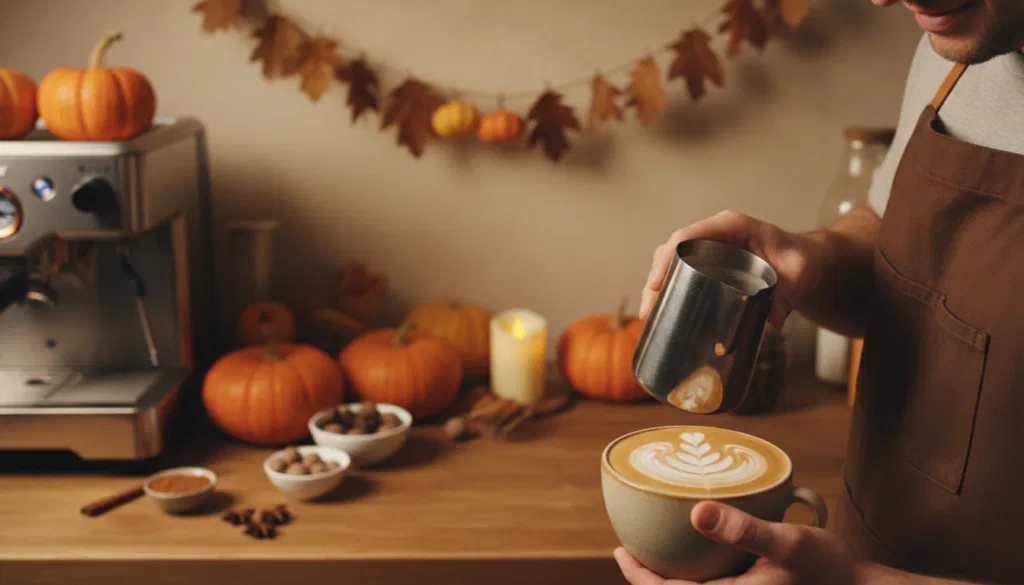 Milchschaum erzeugen für Spice Latte
