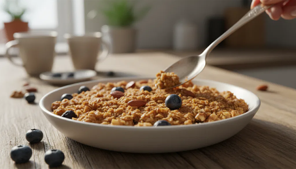 Haferflocken Crumble ohne Zucker