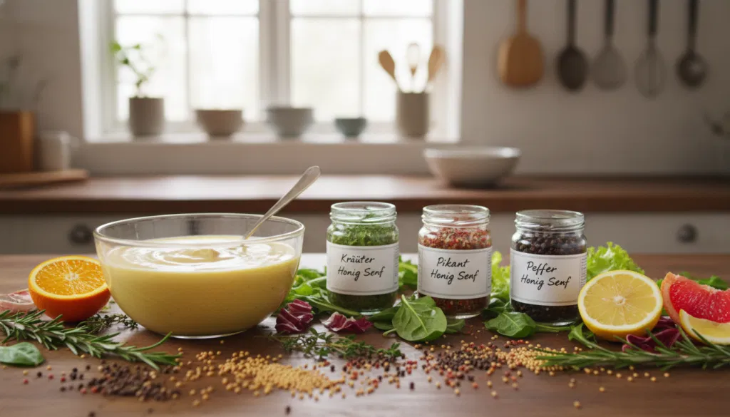Variationen Honig Senf Dressing