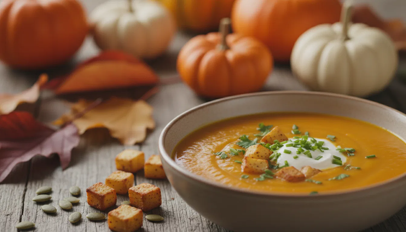 Kürbissuppe mit Kartoffeln