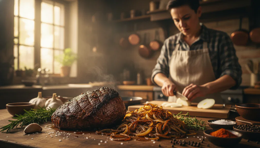 Schritt für Schritt Zubereitung Zwiebelrostbraten