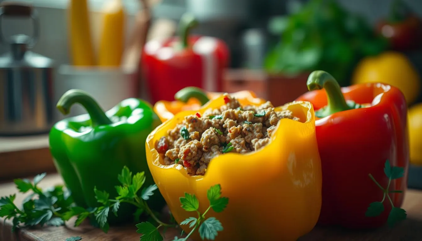 Gefüllte Paprika mit Hackfleisch - klassisch und lecker zubereitet