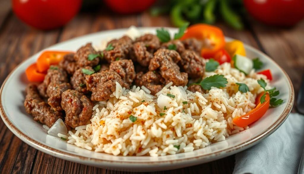 Reisfleisch mit Hackfleisch Reisfleisch mit Hackfleisch
