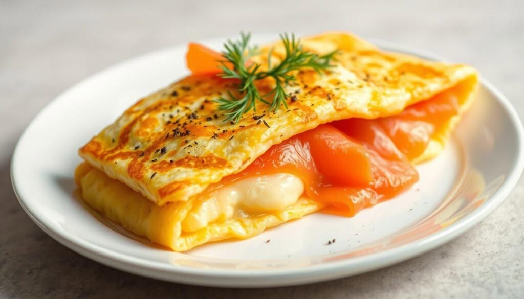 Omelette mit Räucherlachs