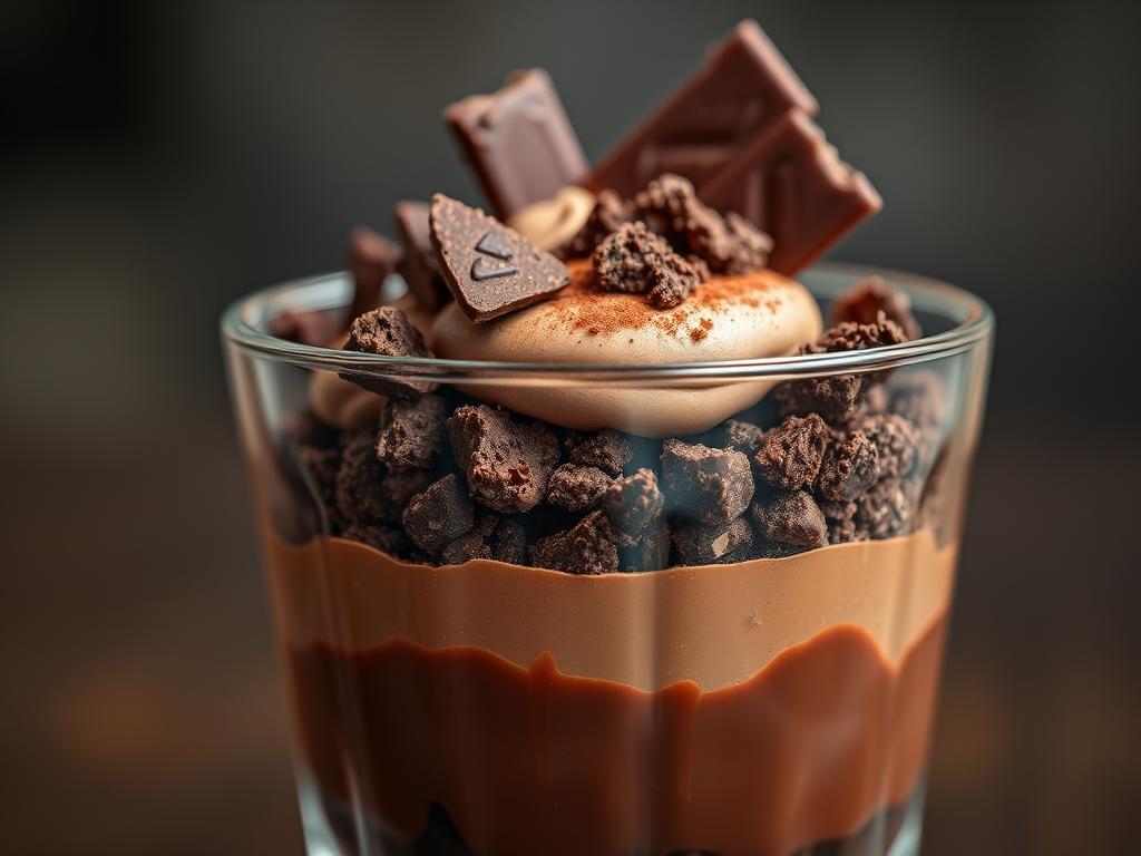 Dessert im Glas Schokolade