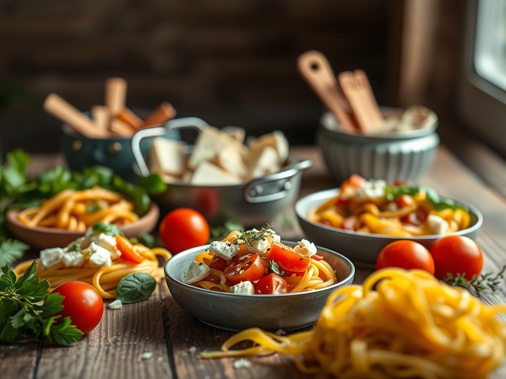 Feta Pasta Varianten
