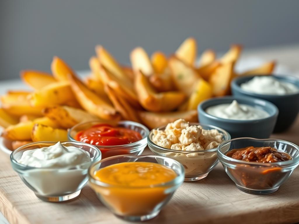 Kartoffelecken mit Dip Variationen