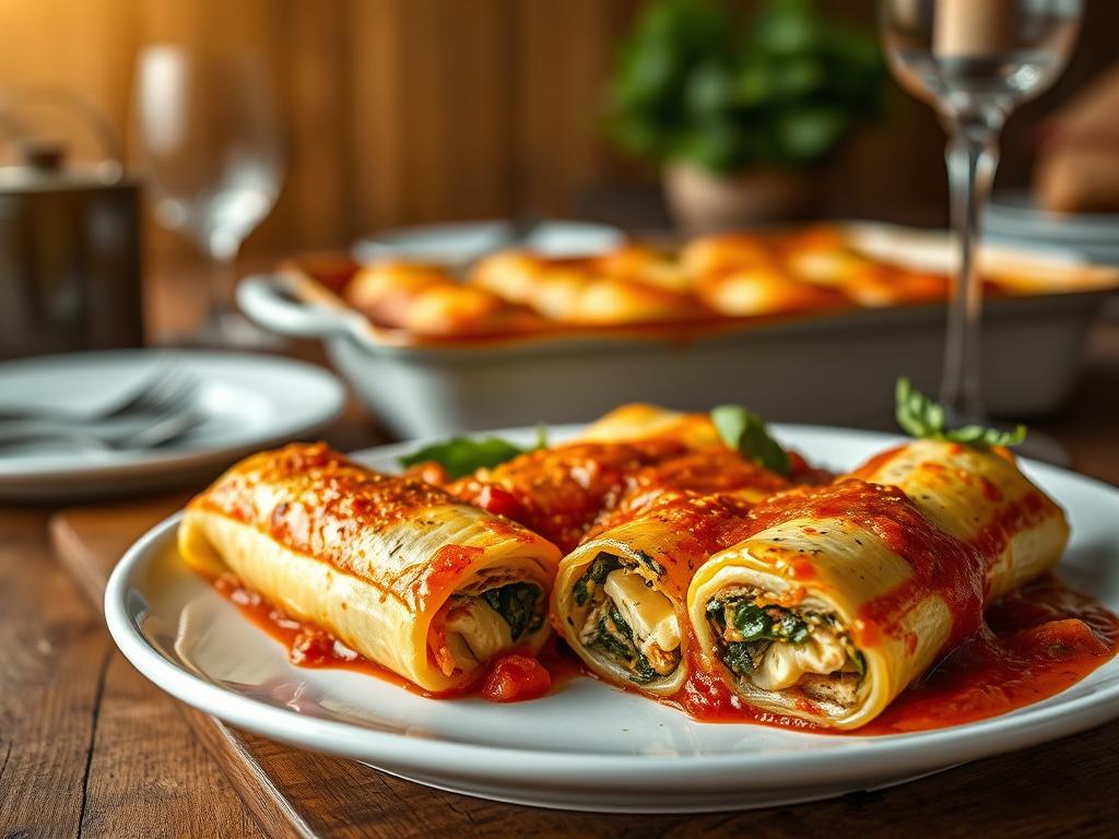 Cannelloni Backzeit Ofen-Auflauf
