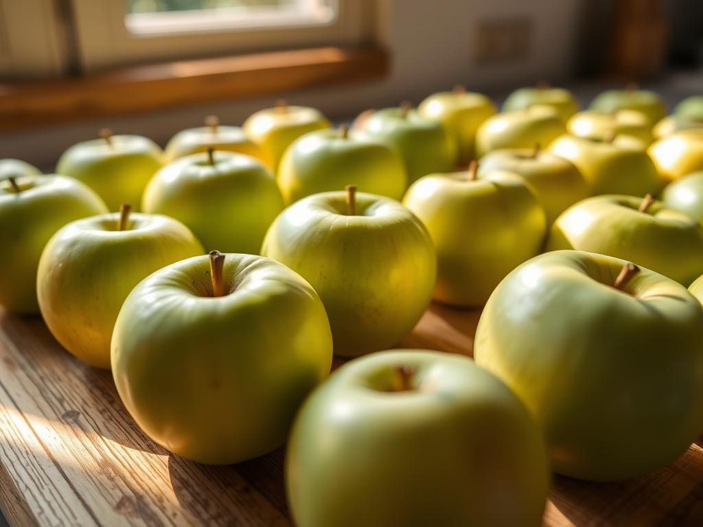 Äpfel für Crumble vorbereiten