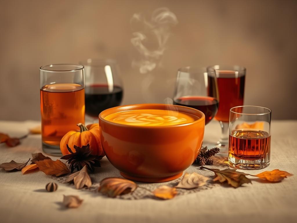 Kürbissuppe Getränkebegleitung Kürbissuppe Getränkebegleitung