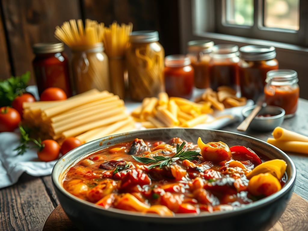 Vegetarische Pasta Ragu Variationen