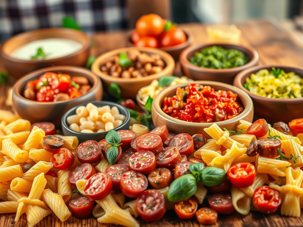 Kreative Pasta Gerichte mit Wurst Kreative Pasta Gerichte mit Wurst