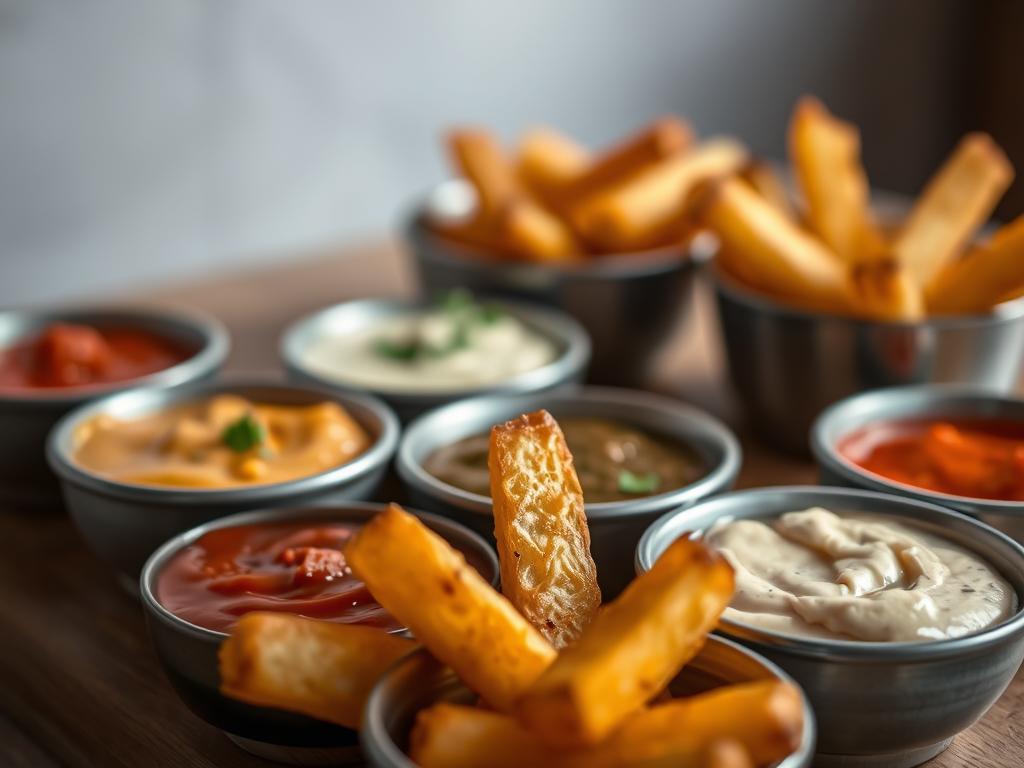 Moderne Dip-Variationen für Patatas Bravas Moderne Dip-Variationen für Patatas Bravas