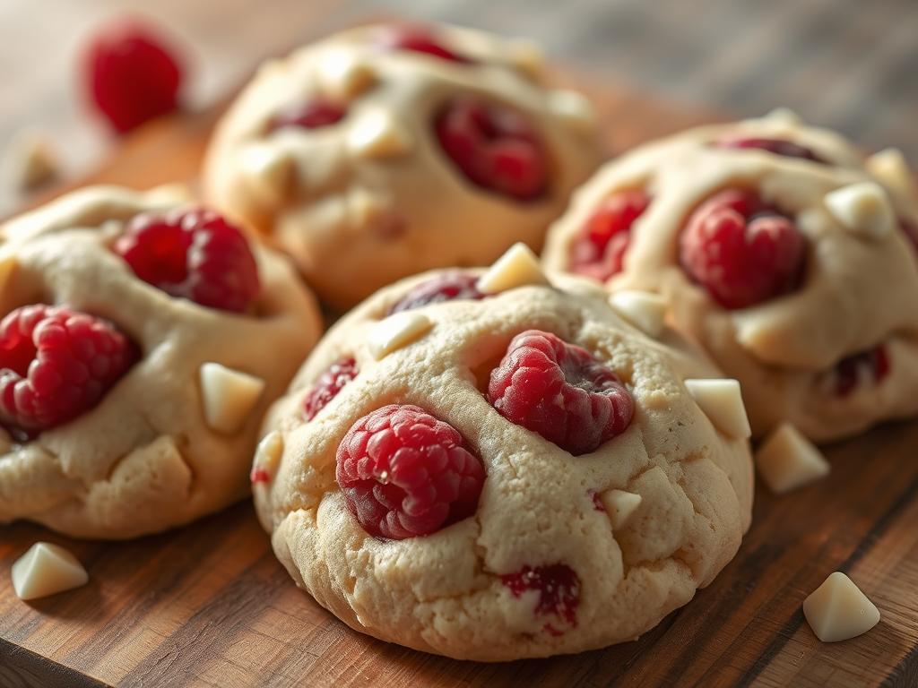 Himbeer Weiße Schokolade Cookies