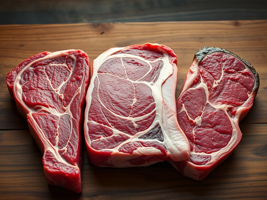 Vergleich Rumpsteak Rib Eye Roastbeef
