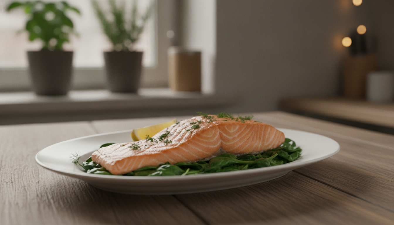 Lachs mit Spinat