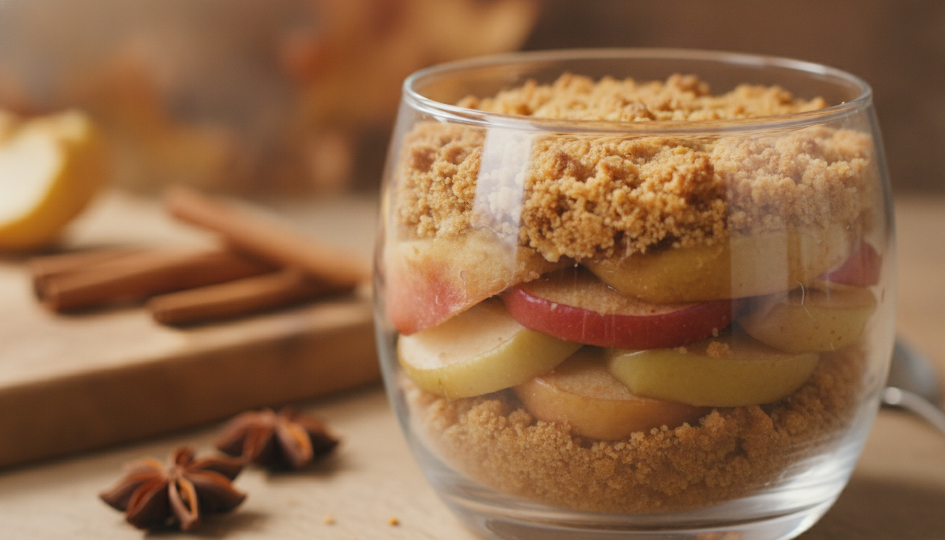 Apfel Crumble im Glas